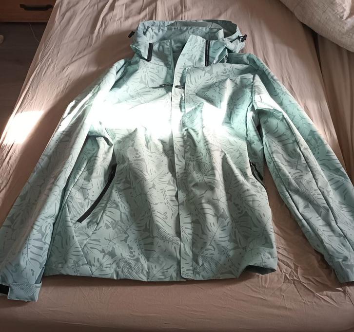 2 Windjacks - Maat XL - Lichtgroen met print, Kleding | Dames, Jassen | Zomer, Zo goed als nieuw, Maat 46/48 (XL) of groter, Groen