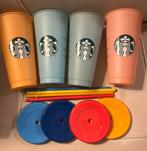 Nieuwe Starbucks bekers met deksels en rietjes. 4 stuks, Huis en Inrichting, Ophalen of Verzenden, Zo goed als nieuw, Overige stijlen