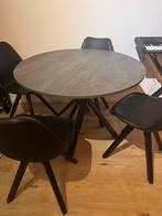 IKEA Eettafel + 4 Stoelen, Huis en Inrichting, Tafels | Eettafels, Ophalen, Rond, 50 tot 100 cm, Zo goed als nieuw