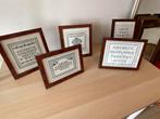 5 vintage lijsten geborduurd, Hobby en Vrije tijd, Borduren en Borduurmachines, Ophalen of Verzenden, Zo goed als nieuw, Overige typen