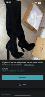 Lycra hoge laarzen SIMMI - maat 36, Ophalen of Verzenden, Zo goed als nieuw, Zwart, Hoge laarzen