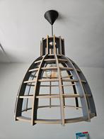 De Lingehof Hanglamp 'Cone' semi grey  Ø50, Zo goed als nieuw, Hout, 50 tot 75 cm, Ophalen