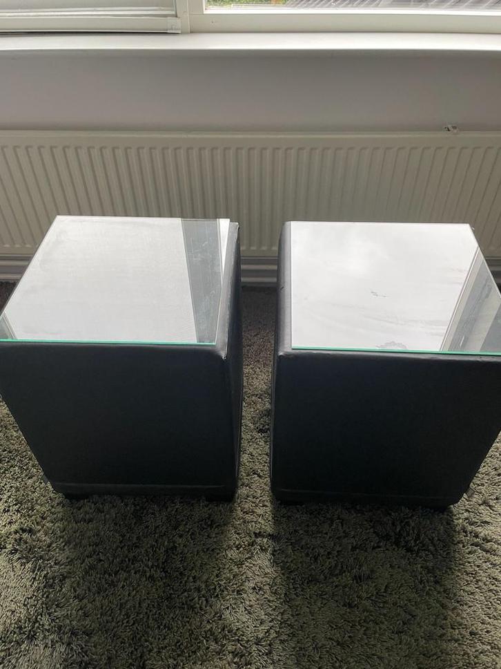 Auping Nachtkastjes - Set van 2, Huis en Inrichting, Tafels | Bijzettafels, Gebruikt, Vierkant, Minder dan 45 cm, Minder dan 55 cm