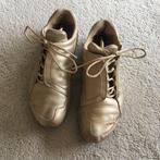 Puma goud metallieke leren sneaker maat 40 (6,5), Puma, Ophalen of Verzenden, Sneakers of Gympen, Gedragen