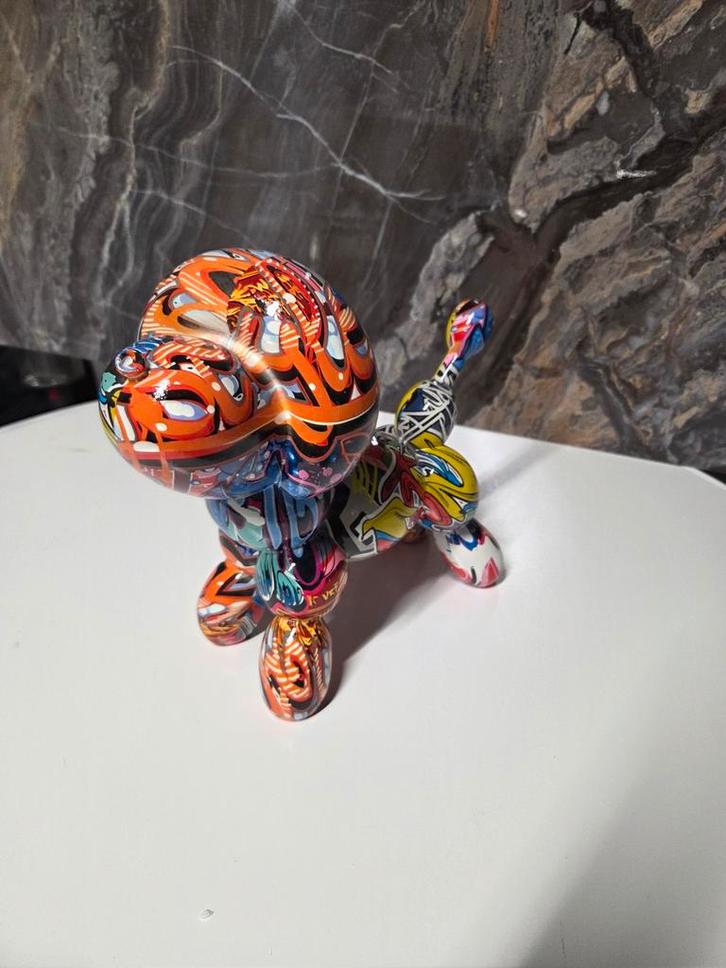 Kleurrijk Graffiti Ballonhond Beeld, Antiek en Kunst, Kunst | Beelden en Houtsnijwerken, Ophalen of Verzenden
