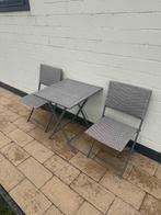 Bistroset en 2 ligbedden, Tuin en Terras, Tuinsets en Loungesets, Overige materialen, Gebruikt, Tuinset, Ophalen