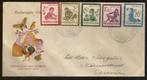 Nederland FDC E4 Met Adres, Kinderpostzegels 1950, Ophalen of Verzenden, Beschreven, Nederland