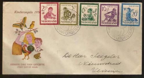 Nederland FDC E4 Met Adres, Kinderpostzegels 1950, Postzegels en Munten, Postzegels | Eerstedagenveloppen, Beschreven, Nederland