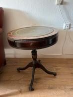 Bijzettafel met leer, Ophalen of Verzenden