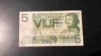 Briefje van 5 gulden 26 april 1966 in nette staat, Los biljet, Ophalen of Verzenden, 5 gulden