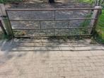 * * Stevige metalen hekken (2 stuks) * *, Tuin en Terras, Tuinhekken en Hekwerk, Ophalen of Verzenden, Gebruikt, IJzer, Enkelstaafmat hekwerk