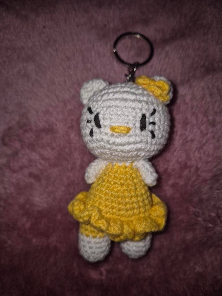 Handgemaakte Hello Kitty Sleutelhanger, Ophalen of Verzenden, Nieuw, Knutselwerk