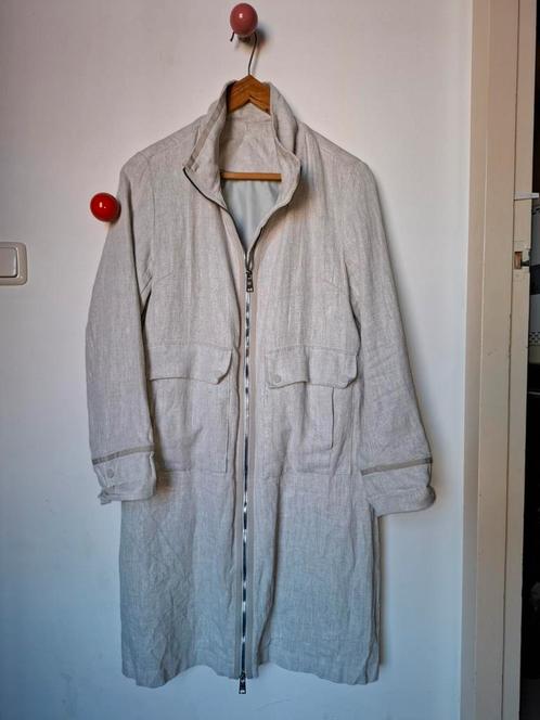 Mooie zomerjas, linnen/katoen, +/- mt 42, Kleding | Dames, Jassen | Zomer, Zo goed als nieuw, Maat 42/44 (L), Beige, Ophalen of Verzenden