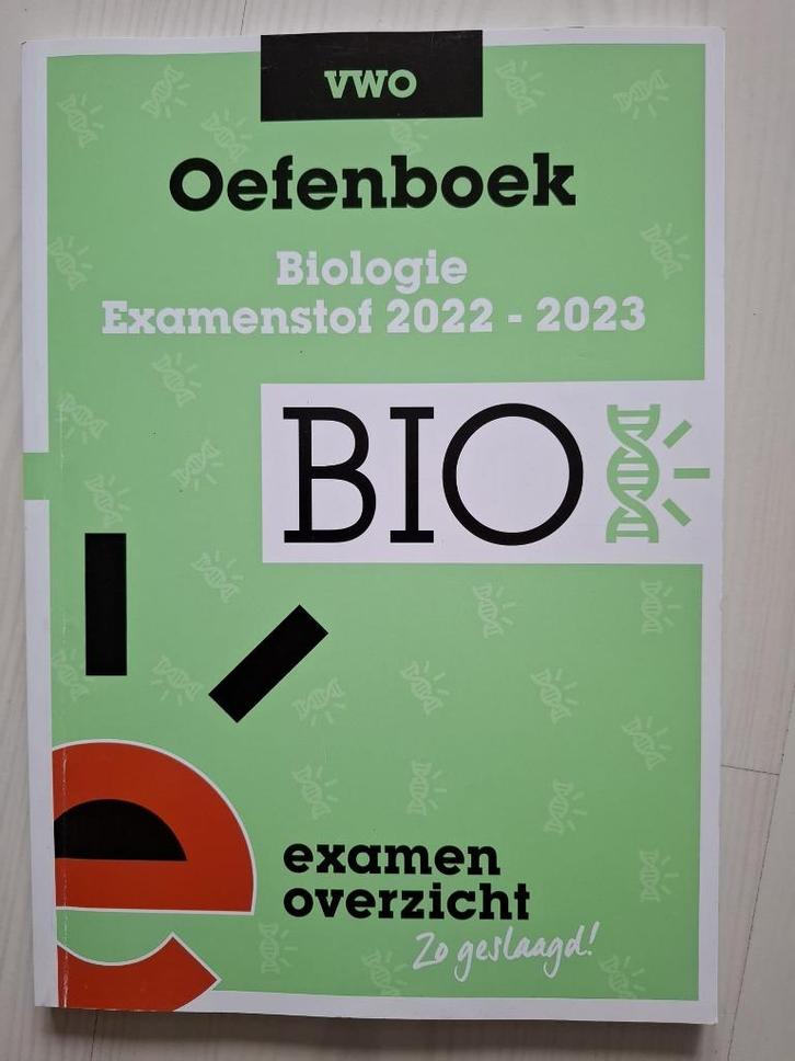 Examenoverzicht oefenboek en samenvatting Biologie VWO., Boeken, Schoolboeken, Zo goed als nieuw, Biologie, VWO, Ophalen of Verzenden