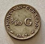 10 cent Nederlandse Antillen / Munt van Curaçao 1947, Postzegels en Munten, Verzenden, Zilver, 10 cent, Koningin Wilhelmina