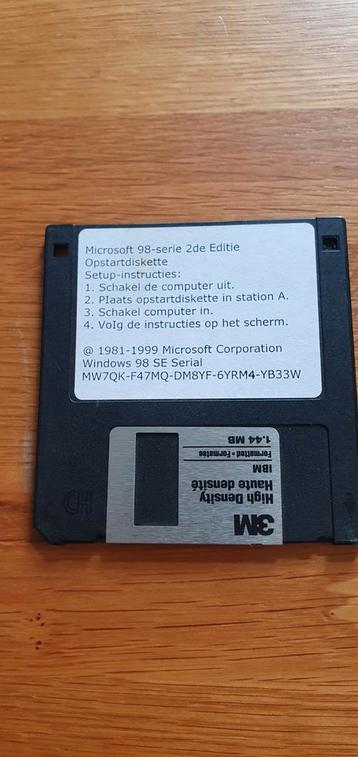 Microsoft 98 2e editie  opstart diskette 