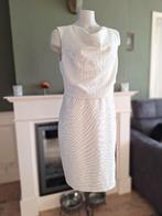 Donna Karan creme zwarte jurk 10 38 M waterval hals gratis v, Maat 38/40 (M), Wit, DKNY, Ophalen of Verzenden