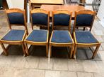 Antieke stoelen set van 4, Ophalen, Gebruikt, Blauw, Vier