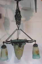 originele art deco pate de verre lamp Muller Luneville 11, Ophalen