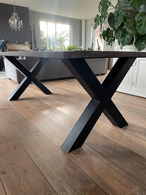Eettafel donker (2,00 m), Huis en Inrichting, Tafels | Eettafels, Zo goed als nieuw, 50 tot 100 cm, 200 cm of meer, Vijf personen of meer