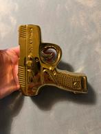 Housevitamin kandelaar pistool gun goud nieuw, Nieuw, Minder dan 25 cm, Overige materialen, Ophalen of Verzenden