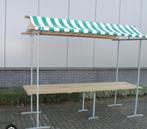 Marktkraam met groen-wit gestreepte luifel, Ophalen of Verzenden