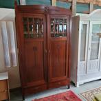 Vintage brocante oude demontabele kledingkast servieskast, Ophalen, Glas, Gebruikt, Brocante La Campagne