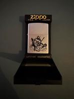 Zippo Aansteker met Kat Design, Ophalen of Verzenden, Gebruikt, Aansteker
