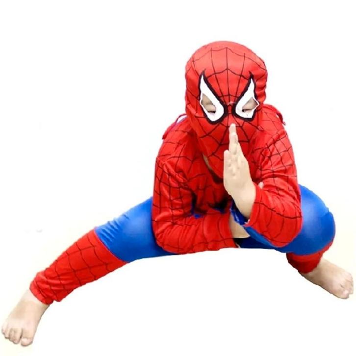 Spiderman pak - kostuum - maat 86 tm 128, Kinderen en Baby's, Carnavalskleding en Verkleedspullen, Nieuw, Jongen, 110 t/m 116