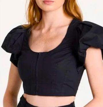 Nieuw zwarte  Ulla Johnson Crop Top beschikbaar voor biedingen