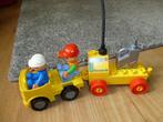 Duplo gele auto met aanhanger, 2 poppetjes + extra items, Kinderen en Baby's, Speelgoed | Duplo en Lego, Duplo, Ophalen of Verzenden