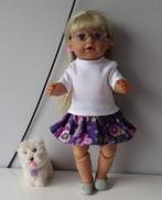 poppenkleertjes babypop born 43cm  (plooirok met shirtje ), Verzenden, Nieuw, Babypop