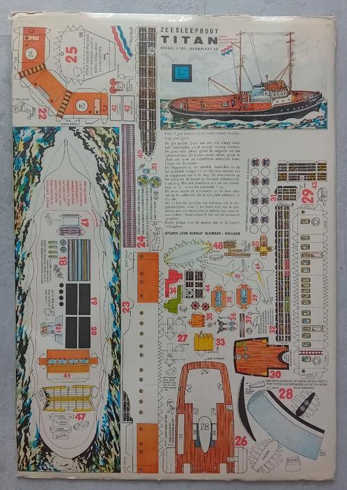 Bouwplaat Zeesleepboot Titan van Leon Schuijt, in shrinkwrap, Hobby en Vrije tijd, Modelbouw | Boten en Schepen, Zo goed als nieuw