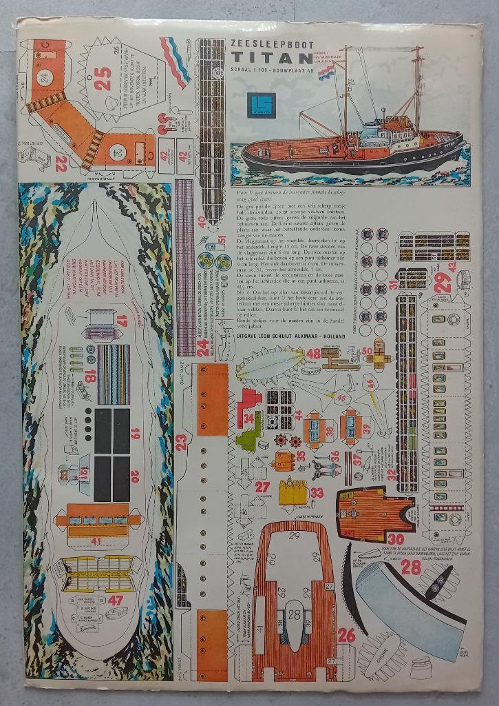 Bouwplaat Zeesleepboot Titan van Leon Schuijt, in shrinkwrap, Hobby en Vrije tijd, Modelbouw | Boten en Schepen, Zo goed als nieuw