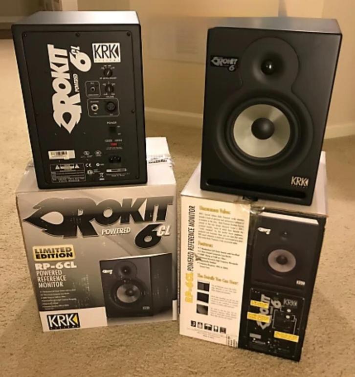 Rokit KRK Power 6cl Anniversary edition Speakers, Audio, Tv en Foto, Luidsprekers, Zo goed als nieuw, Front, Rear of Stereo speakers