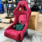 NRG Prisma Ultra Alcantara Maroon Rood Kuipstoel Sportstoel, Ophalen of Verzenden