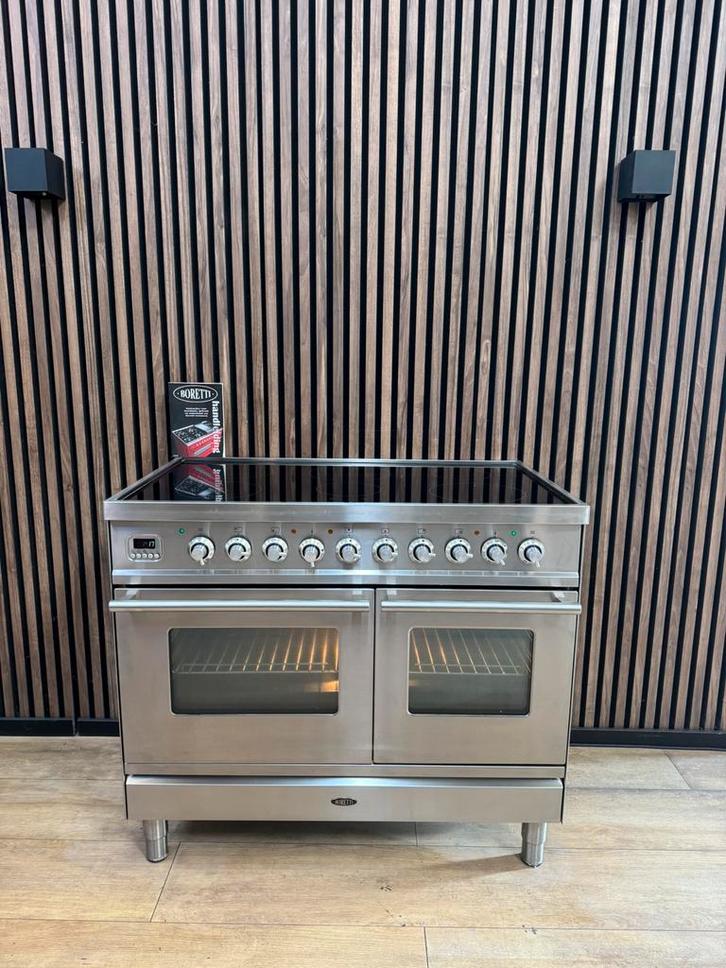 Zeer luxe Rvs Boretti INDUCTIE Fornuis (Gratis bezorgen), Witgoed en Apparatuur, Kookplaten, Zo goed als nieuw, Vrijstaand, Inductie