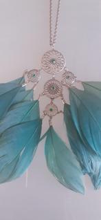 Ketting met groene veertjes, Ophalen of Verzenden, Zo goed als nieuw, Groen, Overige materialen