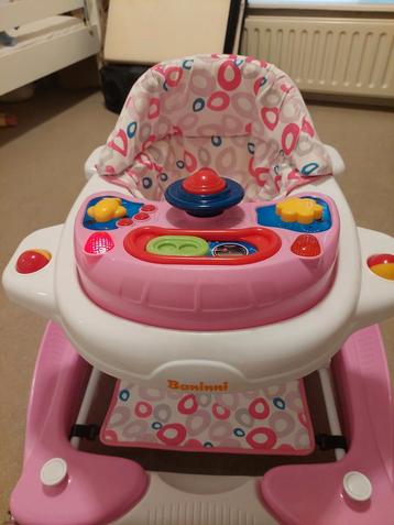 Bannini Loopstoel - Roze, Inklapbaar & Verstelbaar beschikbaar voor biedingen