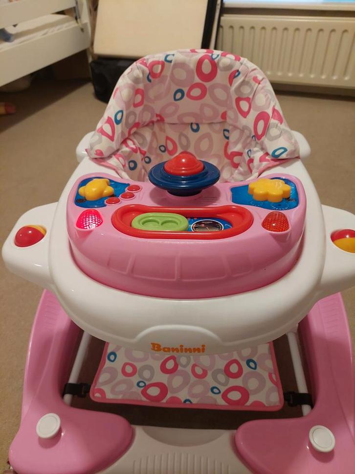 Bannini Loopstoel - Roze, Inklapbaar & Verstelbaar, Kinderen en Baby's, Overige Kinderen en Baby's, Gebruikt, Ophalen