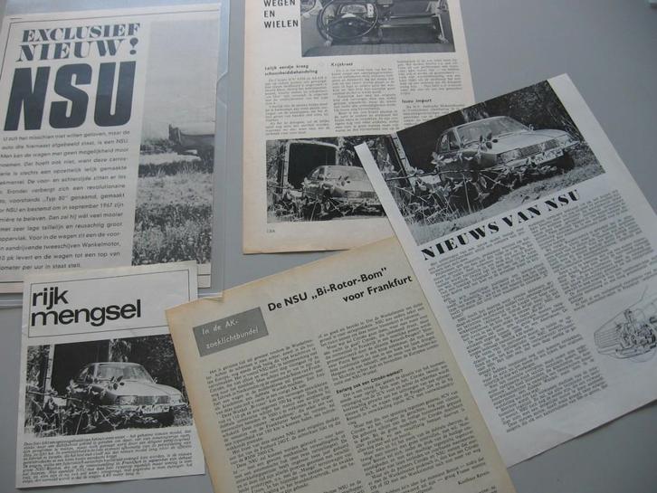 NSU 037 aanbod circa 270+ knipsels NSU RO 80, Boeken, Auto's | Folders en Tijdschriften, Zo goed als nieuw, Overige merken, Ophalen of Verzenden