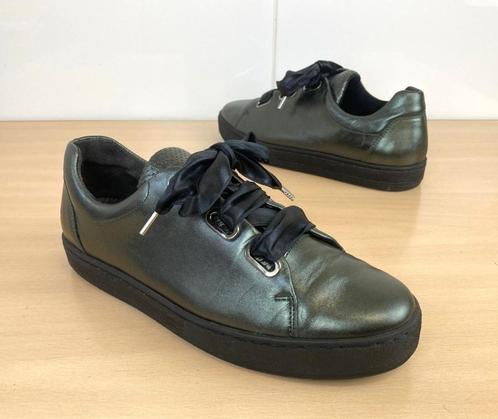 Gabor leer groene metallic platte veterschoenen mt 39.5 (6), Kleding | Dames, Schoenen, Zo goed als nieuw, Schoenen met lage hakken