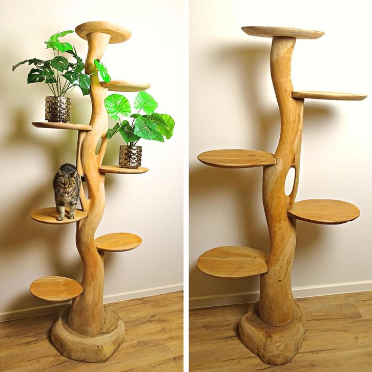 Feline-Fine Tree Sculpture plantenrek of kattenboom, Huis en Inrichting, Woonaccessoires | Wandplanken en Boekenplanken, Nieuw