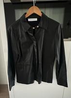 Zwarte faux leren blouse - maat L, Kleding | Dames, Blouses en Tunieken, Zwart, Maat 42/44 (L), Ophalen of Verzenden, Gedragen