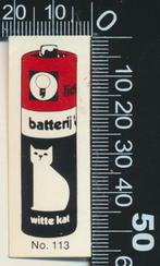 Sticker: Witte Kat Baterijen (5), Ophalen of Verzenden, Zo goed als nieuw, Bedrijf of Vereniging