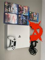 Ps4 pro wit 1 tb +5 spellen + controller wit, Spelcomputers en Games, Spelcomputers | Sony PlayStation 4, Ophalen of Verzenden
