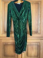Glitterjurk, groen, maat S, Ophalen of Verzenden, Zo goed als nieuw, Maat 36 (S), Boven de knie