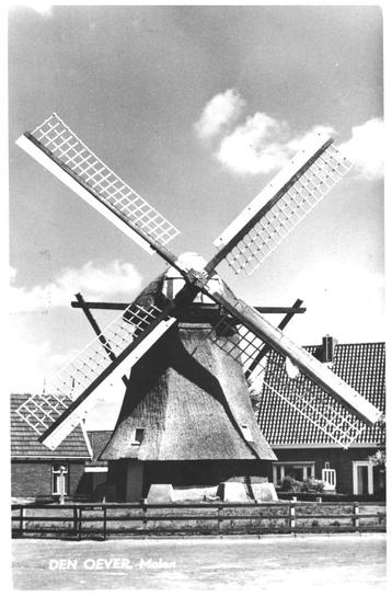 978157 Den Oever NH 1960 Molen Nette oude kaart Onbeschreven beschikbaar voor biedingen