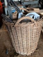 Houtmand tenen gevlochten, Huis en Inrichting, Ophalen, Minder dan 50 cm, Gebruikt, Minder dan 50 cm