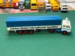 Herpa Mercedes trekker met zeil oplegger Birkart IMG6986/7/8, Ophalen of Verzenden, Bus of Vrachtwagen, Herpa
